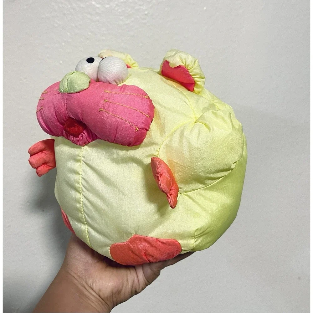 Vintage Playskool Awesome Toss 'Ems Yellow Cat‎ Plush Stuff Animal Toy 10